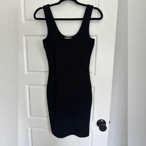 Dex Black Bodycon Mini Dress Scoop Neck Sleeveless